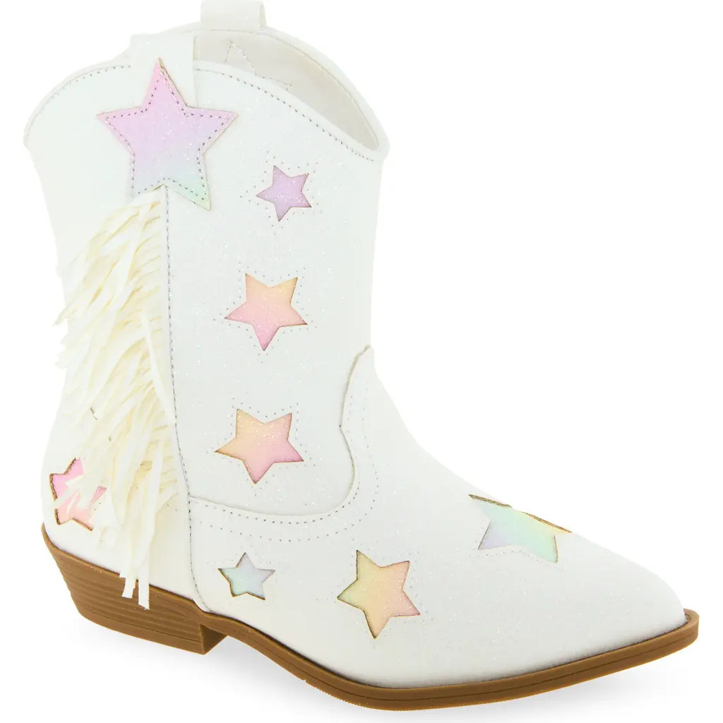 Tucker + Tate Kids' Celeste Western Boot in Rainbow Glitter at Nordstrom, Size 2 | Nordstrom