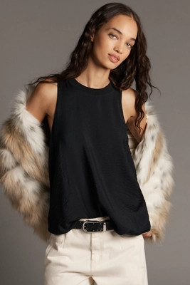 By Anthropologie Sleeveless Crew-Neck Textured Blouse | Anthropologie (US)