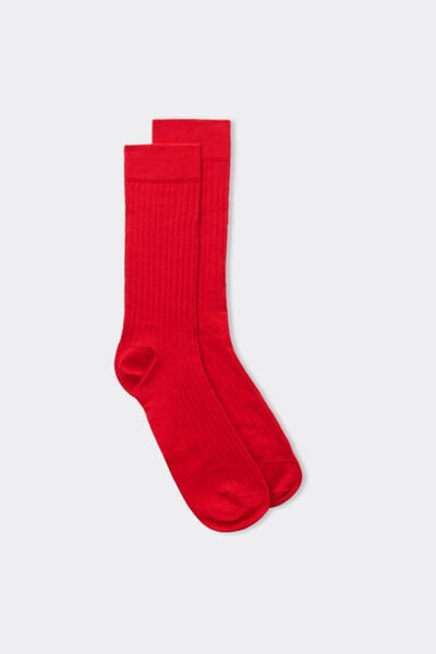 Intimissimi Ribbed Soft Cotton Short Socks Man Red Size 40-41 | Intimissimi (US)