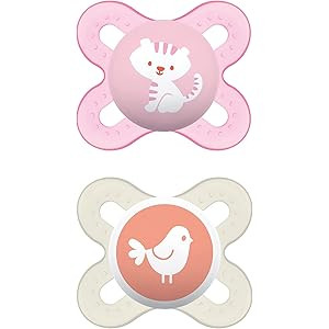 MAM Pacifiers, Newborn Pacifier, Best Pacifier for Breastfed Babies, ‘Start’ Design Collection, Girl | Amazon (US)