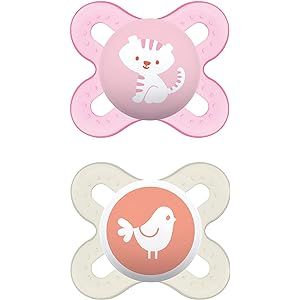 MAM Pacifiers, Newborn Pacifier, Best Pacifier for Breastfed Babies, ‘Start’ Design Collection, Girl | Amazon (US)