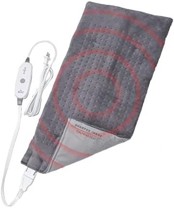 Calming Heat Massaging Weighted Heating Pad by Sharper Image- Weighted Electric Heating Pad with Mas | Amazon (US)