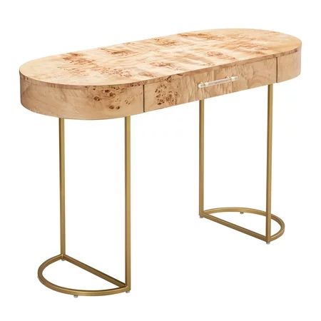 TOV Furniture Brandyss Natural Burl Oval Desk | Walmart (US)