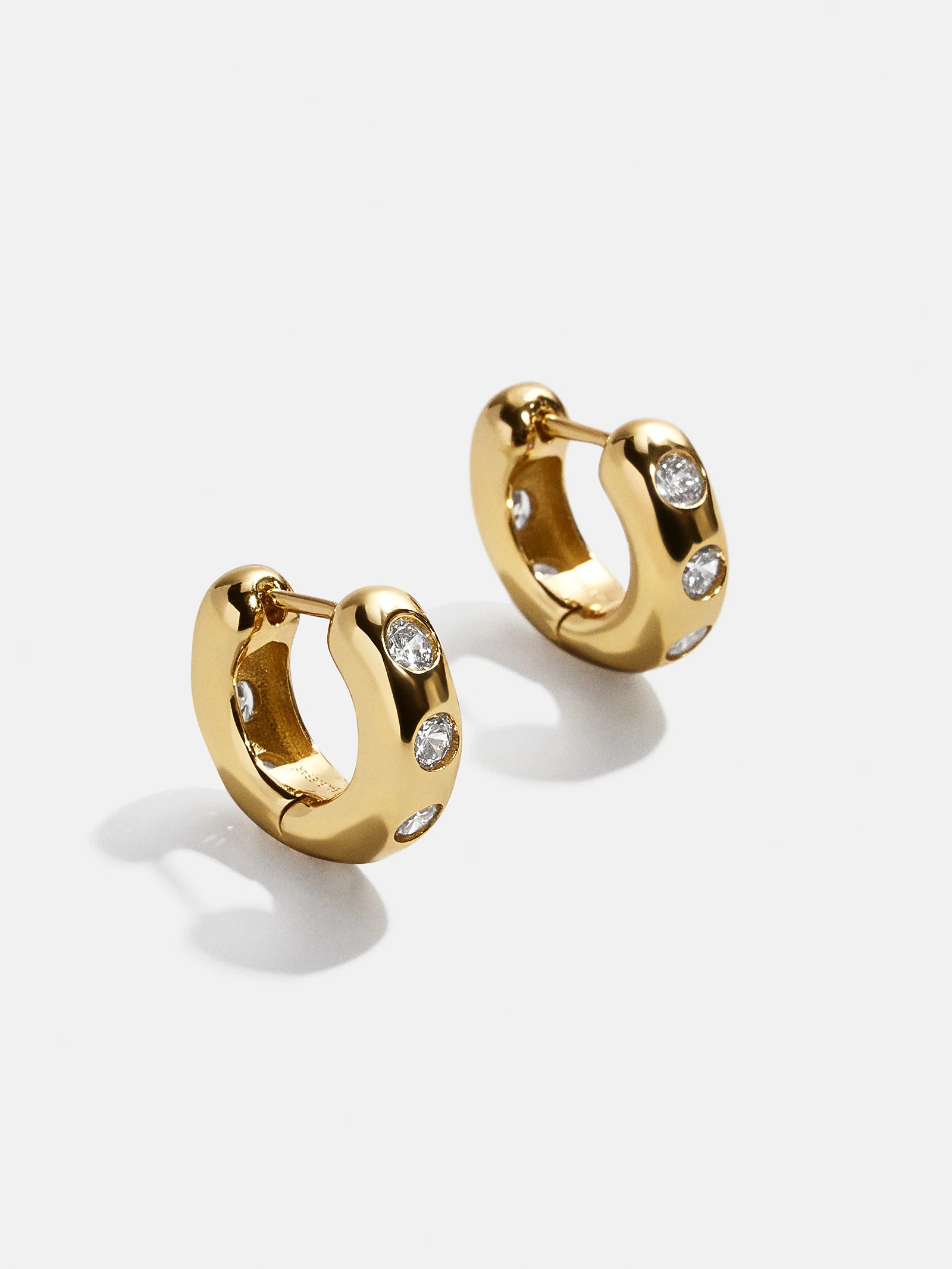 Sydney 18K Gold Earrings - Clear/Gold | BaubleBar (US)