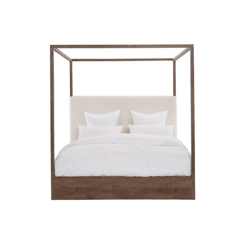 Eastern Canopy Bed, Ivory/Natural Linen | One Kings Lane