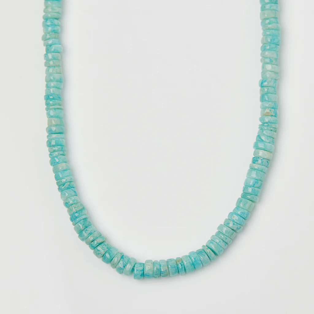 Santorini Chunky Amazonite Beaded Necklace | Carrie Elizabeth
