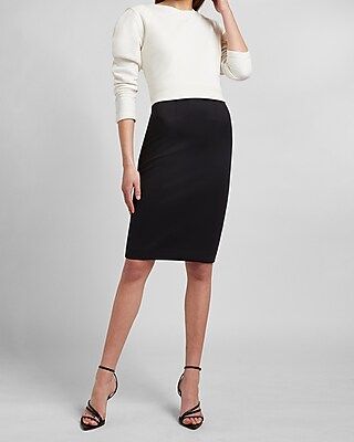 Super High Waisted Supersoft Double Knit Pencil Skirt | Express