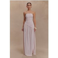 Bex Strapless Slinky Maxi Dress With Split / Pale Pink | MESHKI | 3XL | MESHKI US