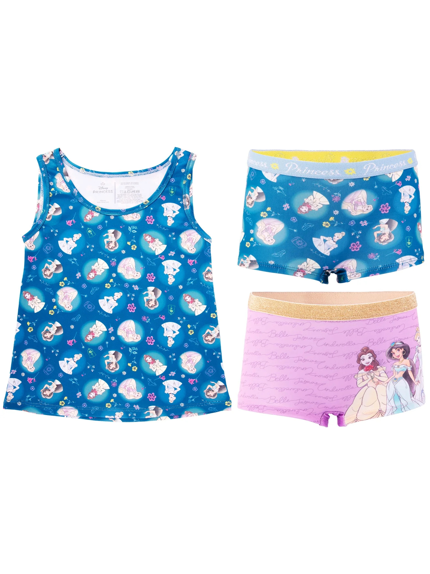Character Toddler Girl Tank Top and Boyshorts Set, 3-Piece, Sizes 2T-4T | Walmart (US)
