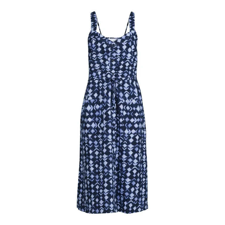 Time and Tru Women's Sleeveless Short Stripe Dress | Walmart (US)