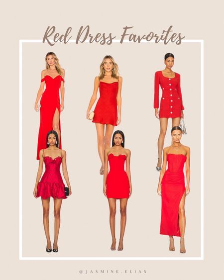 Favorite red dresses from revolve, spring wedding guest dresses 

#LTKstyletip