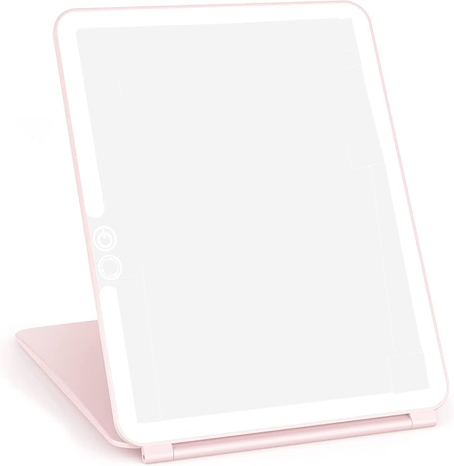 Infitrans Large Travel Makeup Mirror with Lights, 3 Colors Light Mode, Built in 1800mA Batteries ... | Amazon (US)