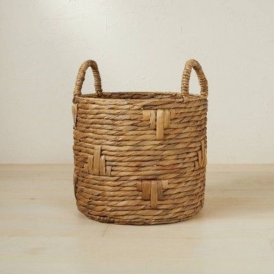 13.78&#34; x 11.81&#34; Cylinder Woven Basket Natural - Opalhouse&#8482; designed with Jungalow&#... | Target