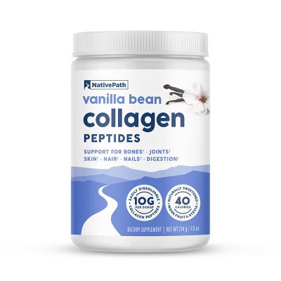 NativePath Vanilla Bean Collagen Peptides, 214 g, 7.5 oz, 20 Servings | Target