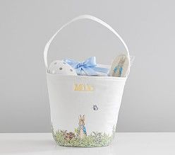 Peter Rabbit™ Garden Print Easter Bucket | Pottery Barn Kids