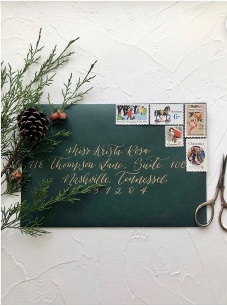 Easiest way to spruce up your Christmas Cards? Holiday vintage stamps 🎄🎄🎄 💌  Add 1 or 2 or 3 or 5! I found some affordable bundles for $10 or less! 

#christmascards #holidaycards

#LTKHoliday #LTKHolidaySale