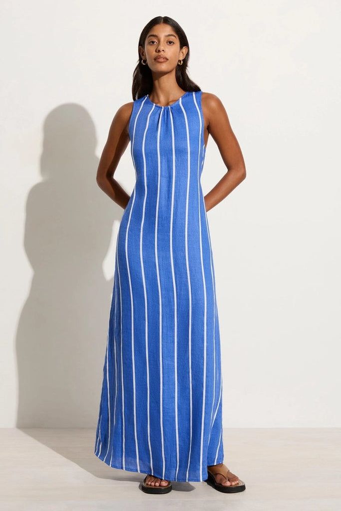 Sommar Maxi Dress San Vito Stripe Blue - Final Sale | Faithfull (AU)