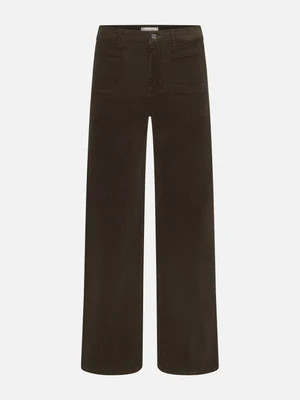 Le Slim Palazzo Modernist Pocket Corduroy -- Rich Military | Frame Denim