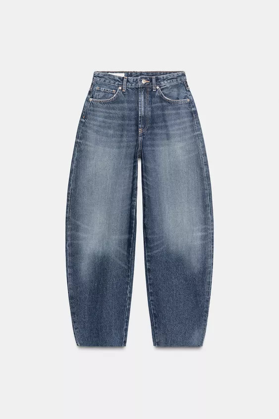 TRF BARREL HIGH WAIST JEANS | Zara US