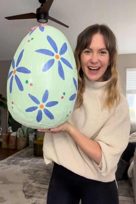 DIY giant porch Easter eggs! Linked all the materials I used so you can make your own! Full step by step tutorial will be on sunrisevalleyfarmco.com on 3/10! 

#LTKSeasonal #LTKunder50 #LTKhome