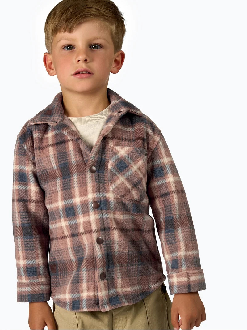 Modern Moments by Gerber Toddler Boy Microfleece Shacket, Sizes 12M-5T | Walmart (US)