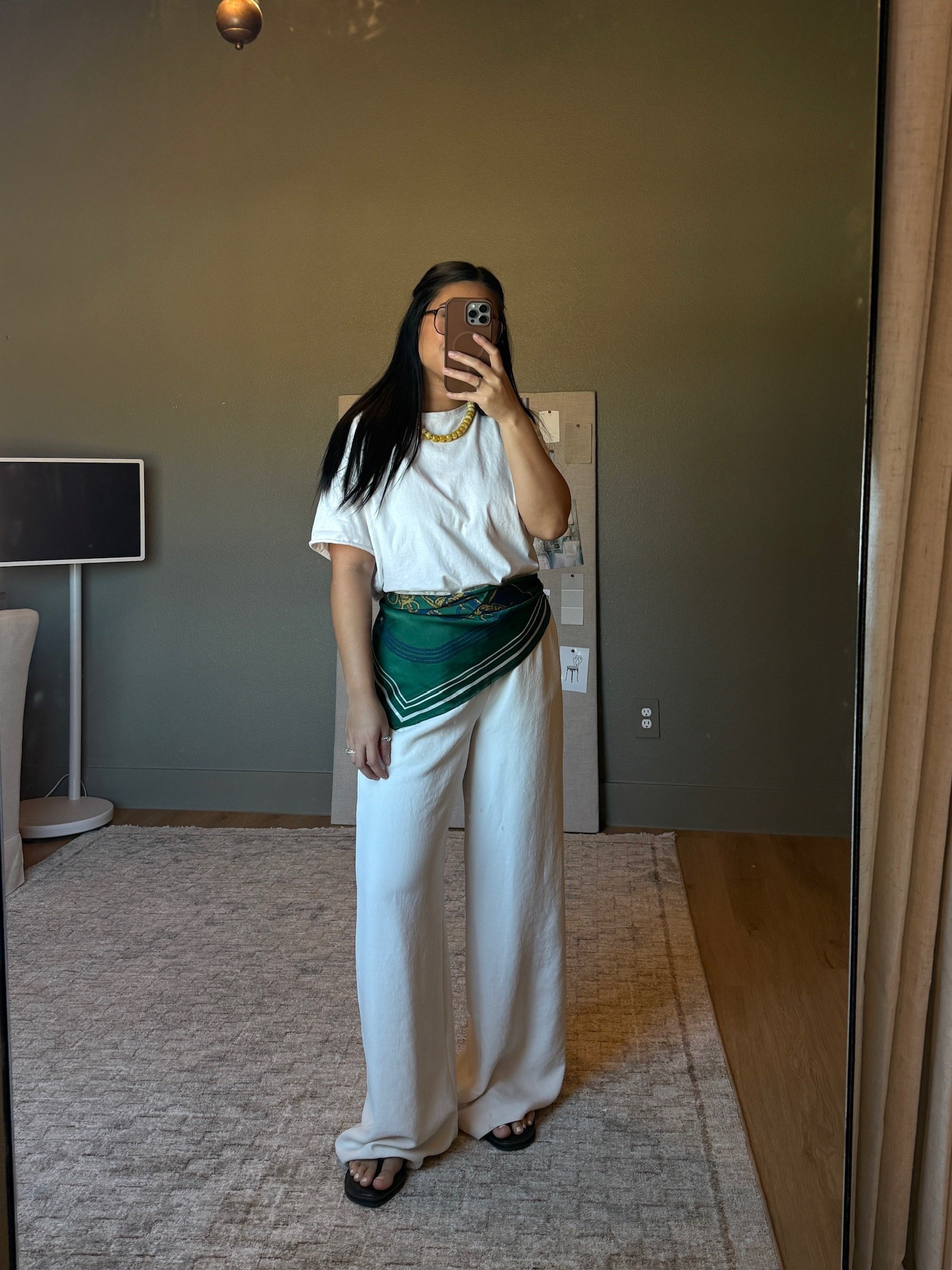 Spring outfit of the day! Love incorporating scarves into my outfit!! Wearing my favorite pants from Aritzia - perfect for spring!! 

ootd, spring ootd, spring fashion 

#LTKSeasonal #LTKstyletip