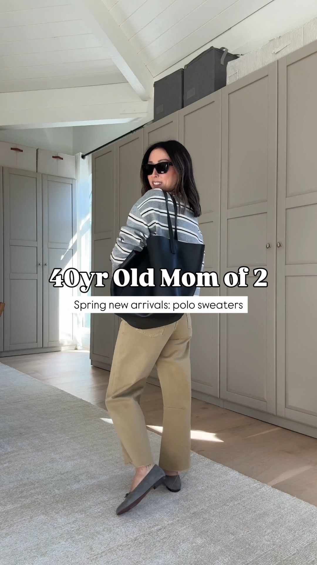 40yr old mom of 2 daily outfit: polo sweaters are still a thing for spring 2026. 

Le Bop sweater medium. Need the small. 
Citizens of Humantiy Miro jeans 23 - cut hems. Run very big. 
Madewell ballet flats 5.5
Mansur Gavriel tote
YSL Subglasses. 
Quince earrings
Dorsey James necklace 15"

#LTKPetite #LTKootd #LTKgrwm