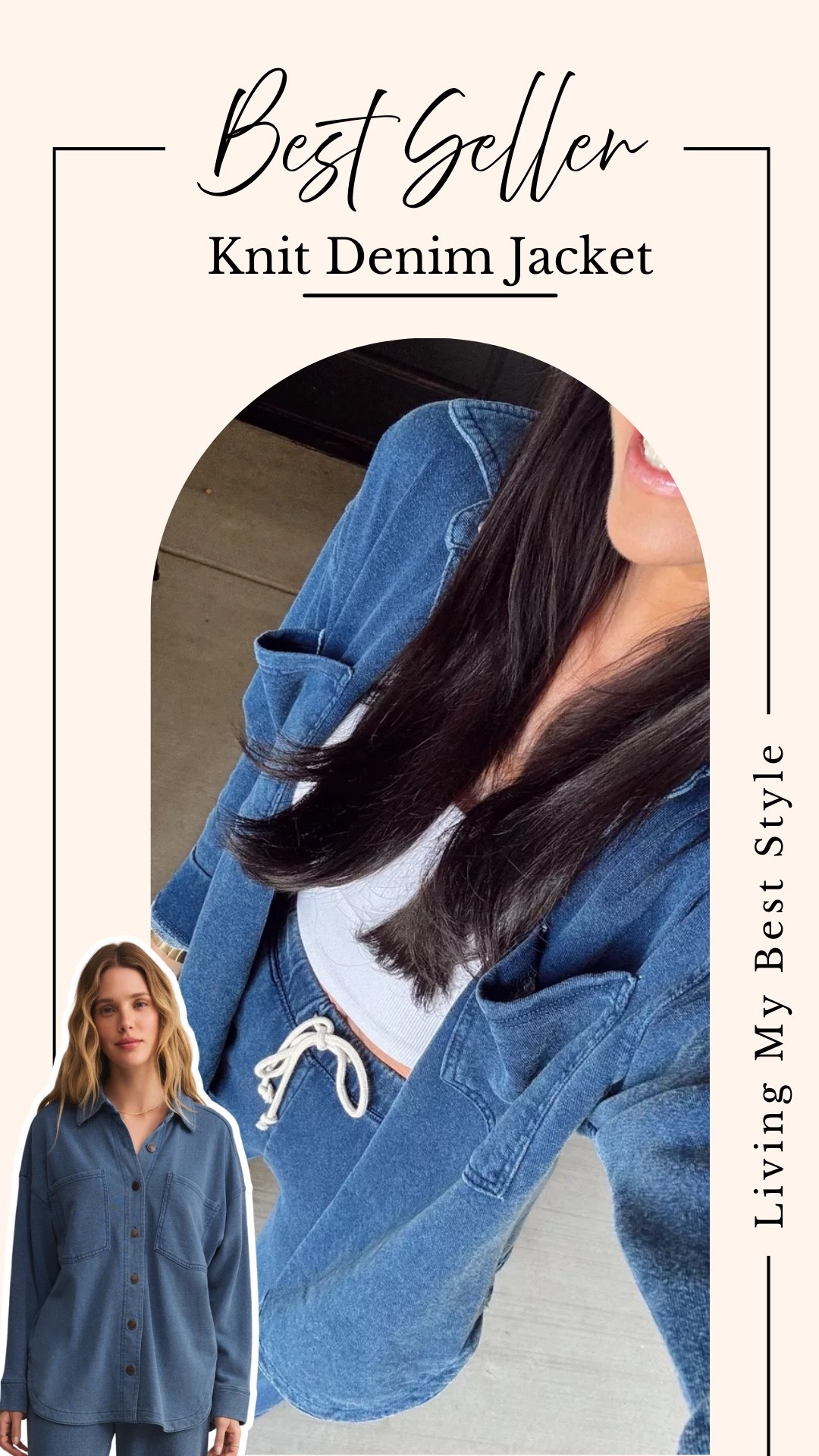 OBSESSED with this set. I have it in 2 colors and the feel of it is phenomenal. Bonus points for looking like denim and feeling like sweats. 

#LTKSeasonal #LTKStyleTip