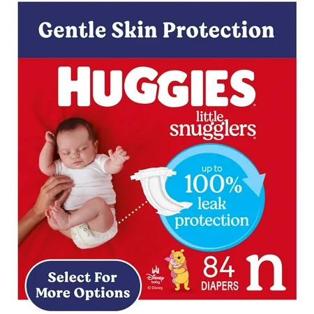 Huggies Little Snugglers Baby Diapers, Size Newborn (up to 10 lbs), 84 Count (Select for More) | Walmart (US)