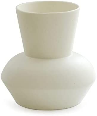 Wide Mouth Ceramic Flower Vase, Minimalist Decor for Living Room | Amazon (US)