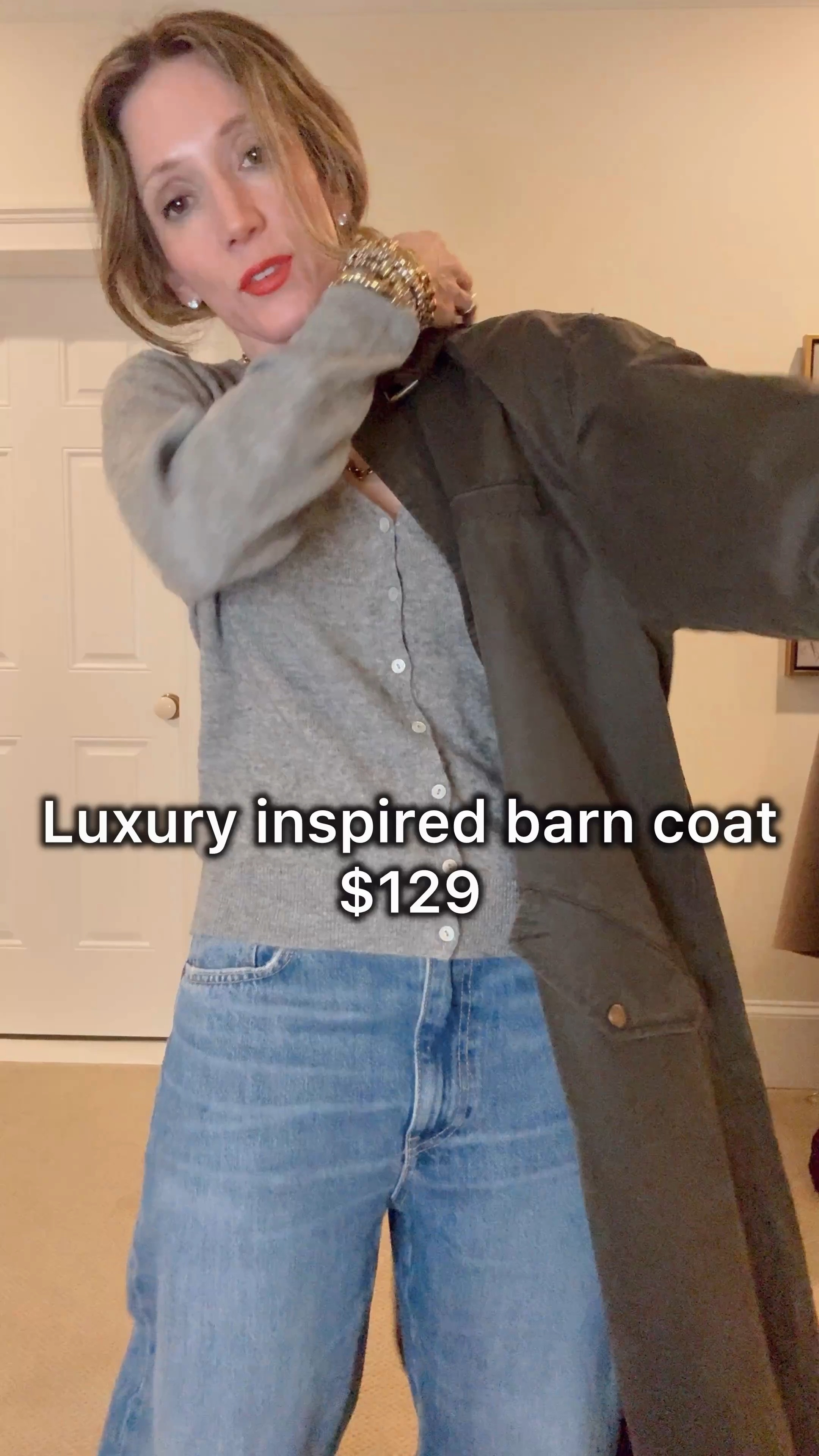 Barn coat! Luxury inspired for winter outfits 
Wearing a small

#LTKWatchNow #LTKStyleTip #LTKSeasonal