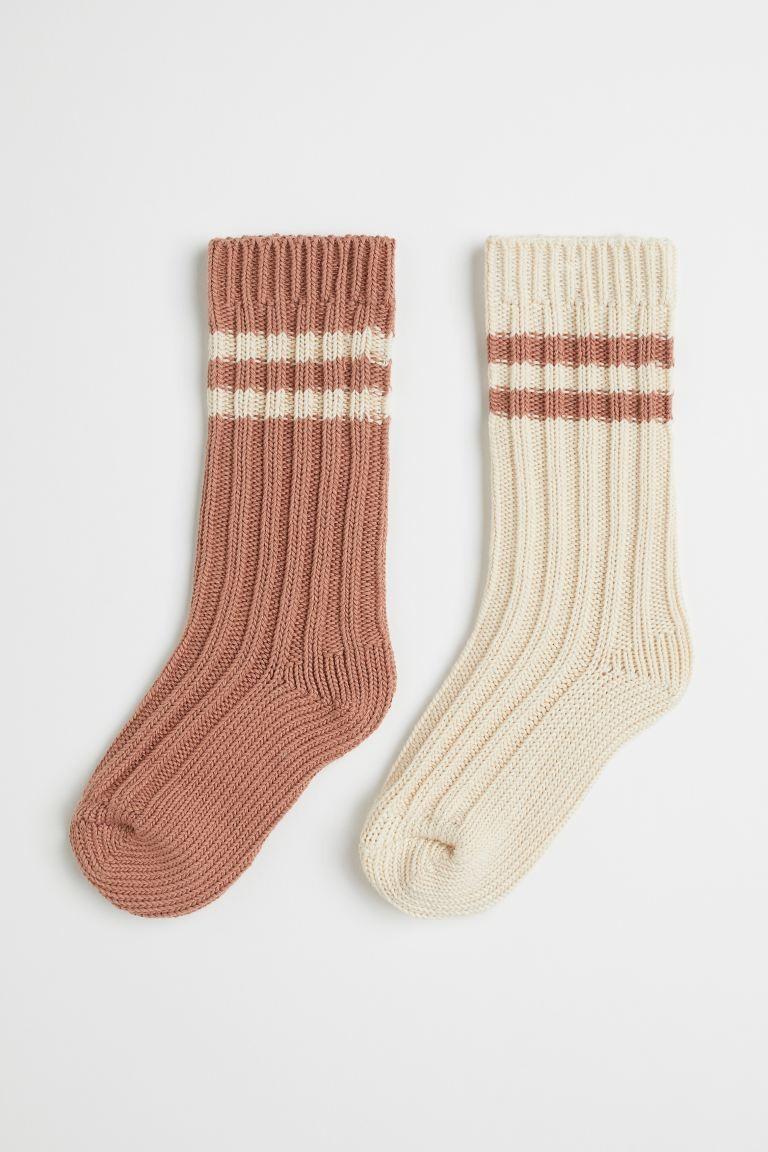2-pack Knit Socks | H&M (US + CA)