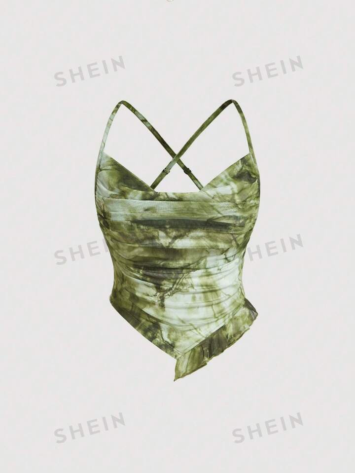 SHEIN MOD Women\ Irregular Printed Hem Sleeveless Top For Everyday Fashion | SHEIN USA | SHEIN