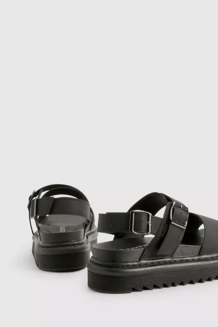 Chunky Buckle Detail Flatform Sandals | boohoo (US & Canada)