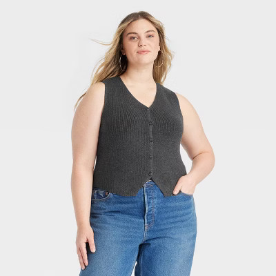 Women's Button-Front Sweater Vest - Universal Thread™ | Target
