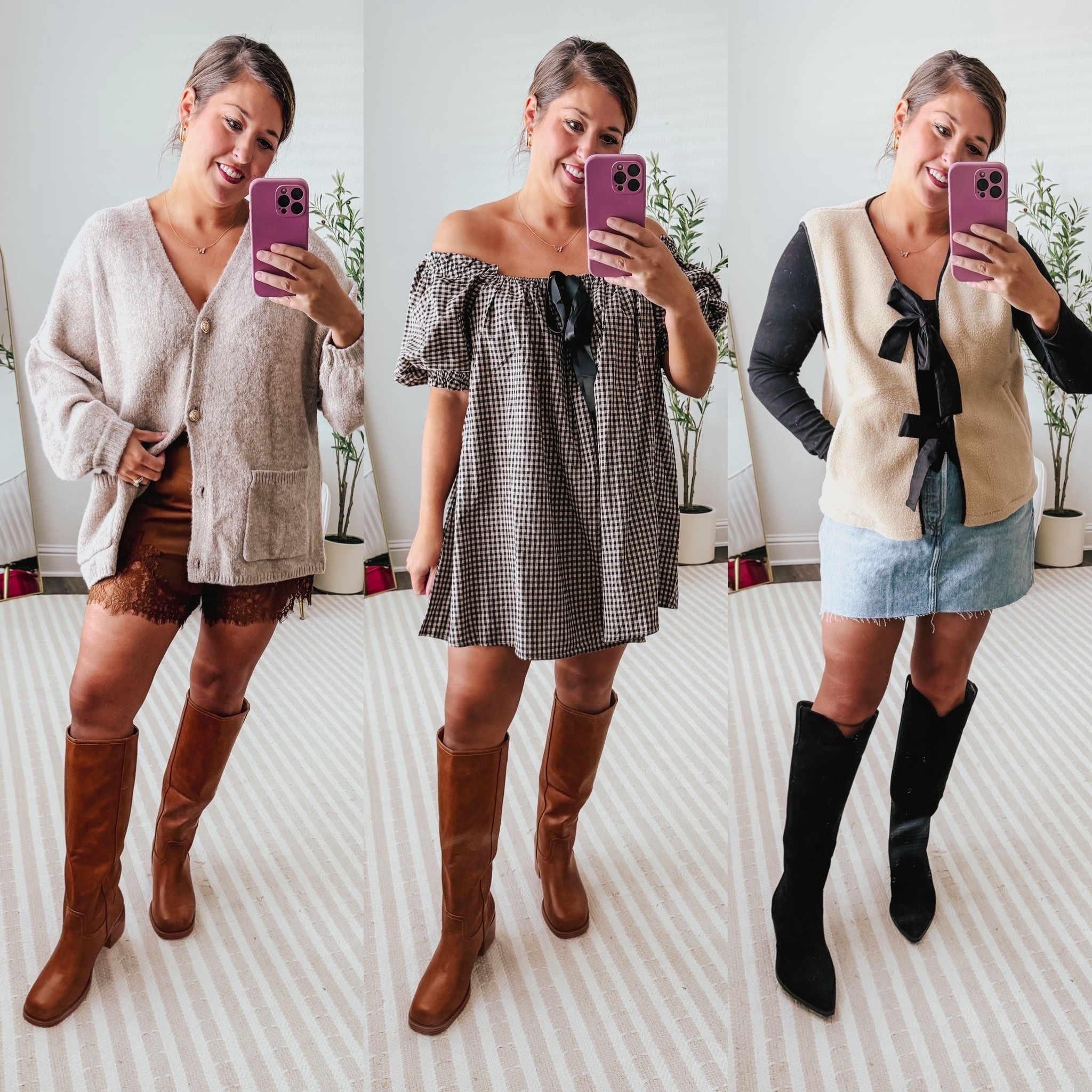 Fall outfits, Thanksgiving outfit Inspo 

Wearing mostly large and medium in cardigan and 31 in skirt 

#LTKFindsUnder50 #LTKSeasonal #LTKStyleTip