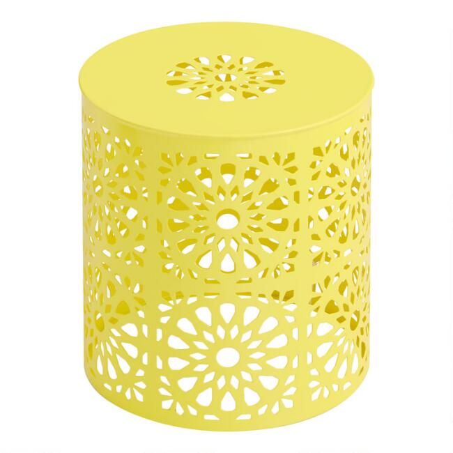 Yellow Soleil Outdoor Accent Stool | World Market