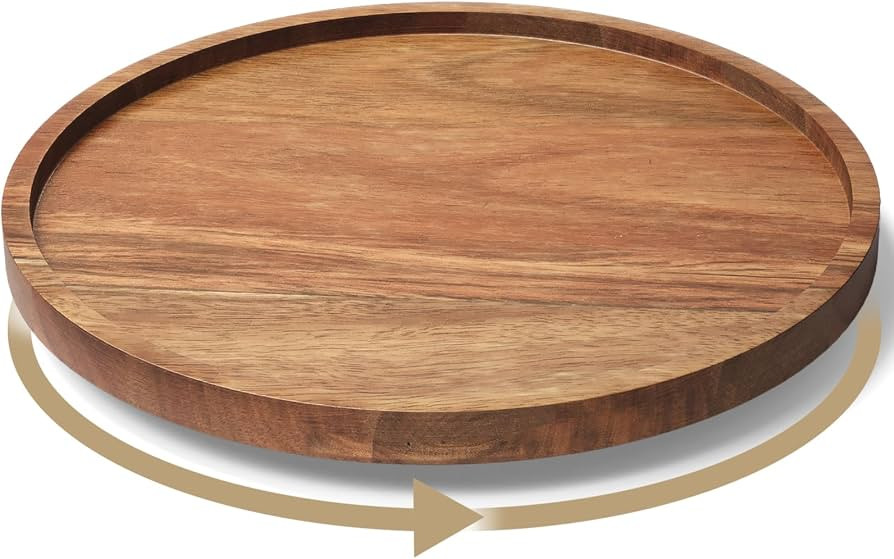 VERTORGAN Lazy Susan Organizer for Kitchen, Acacia Wood Turntable for Cabinet, Pantry, Table, Cou... | Amazon (US)