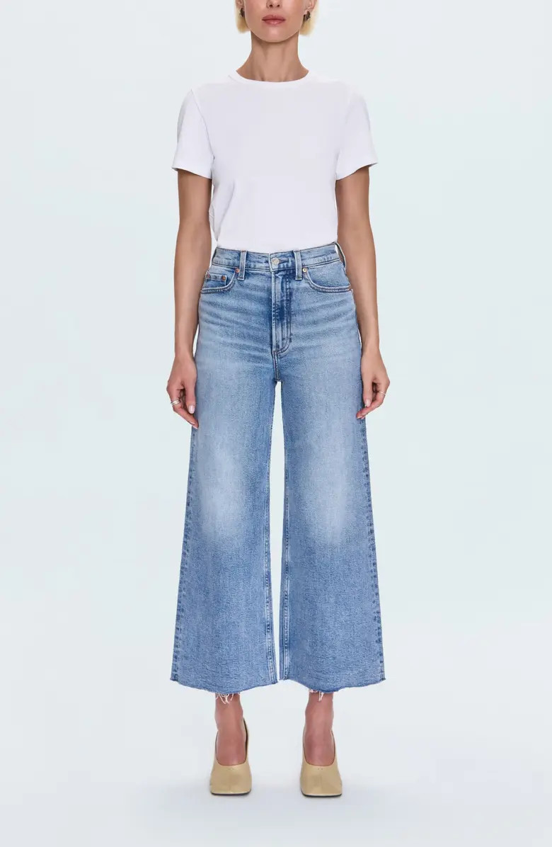 Pistola Lana Raw Hem Ankle Wide Leg Jeans | Nordstrom | Nordstrom