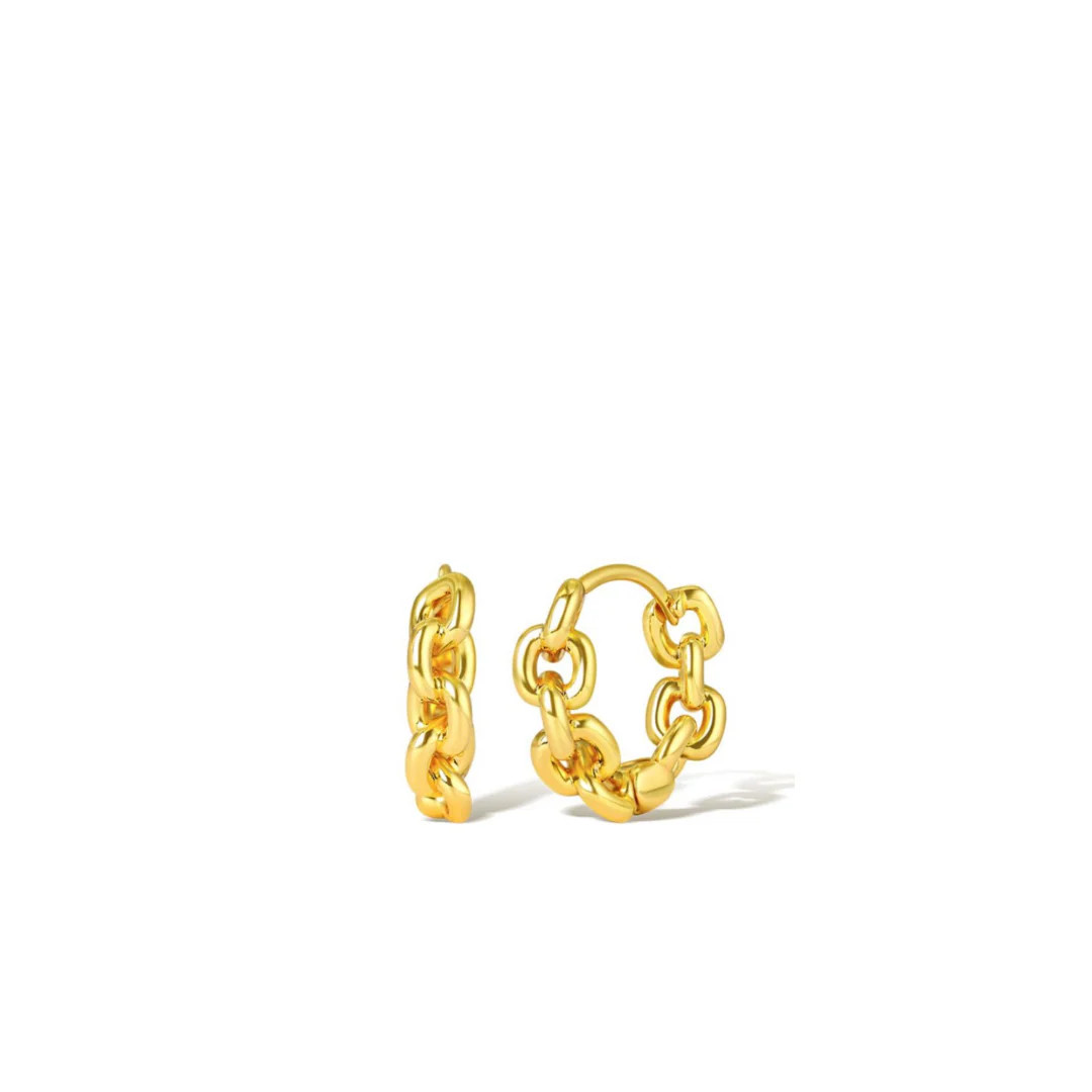 Gold Link Huggies | Accessory Concierge