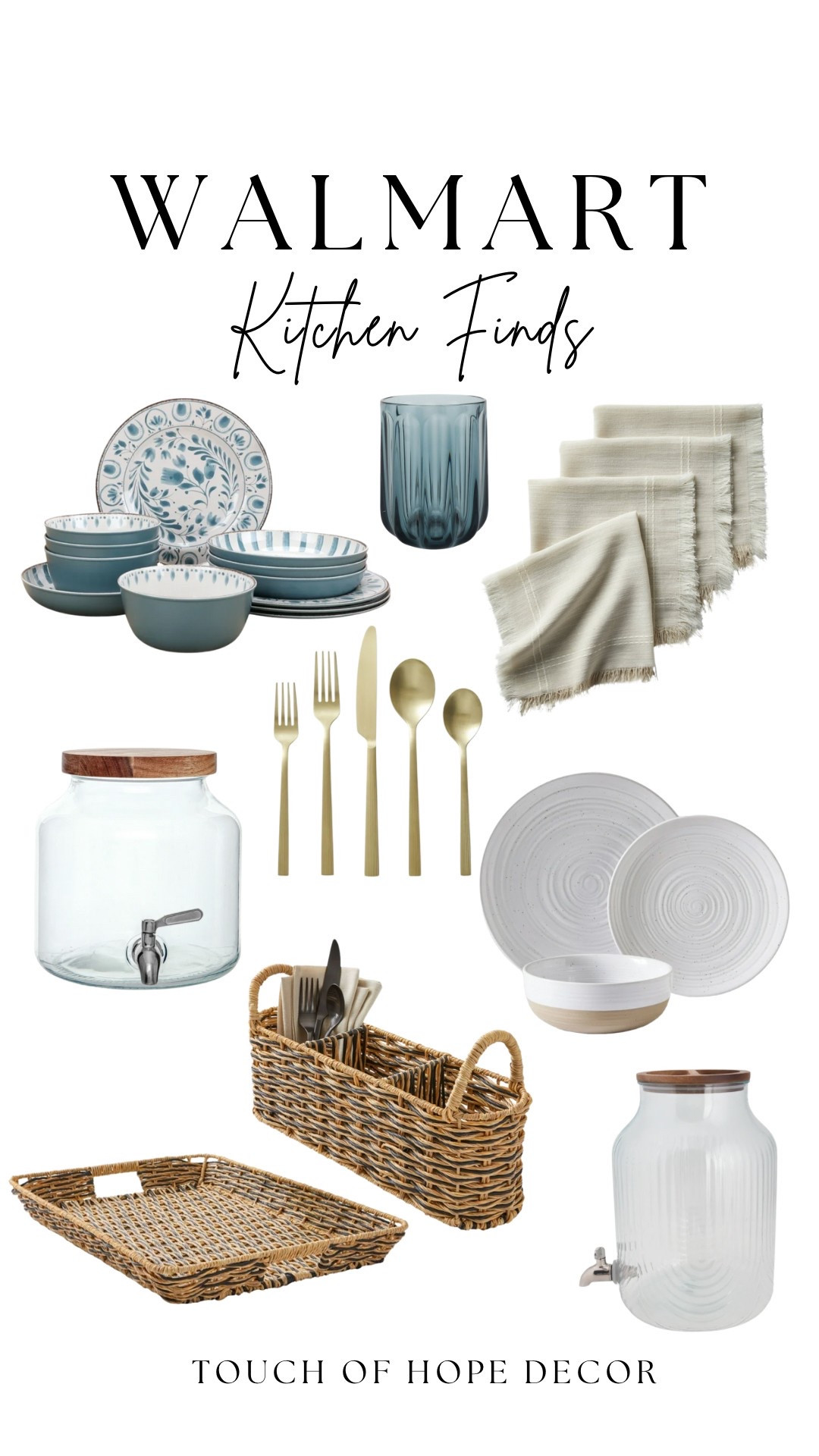 Walmart kitchen finds.  Don’t break the bank when shopping for your home, Better Homes and Garden has some amazing finds for less.

Kitchen accessories, plates, utensils

#LTKHome #LTKFindsUnder50 #LTKParties