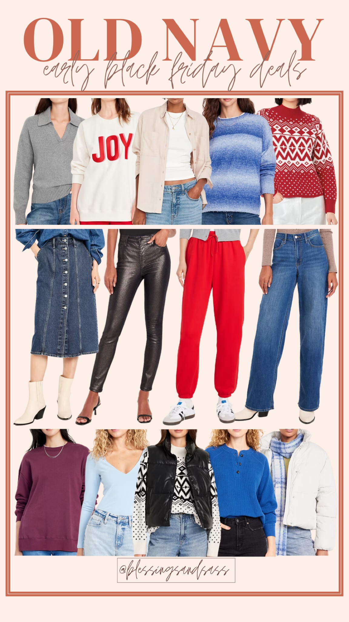 Black Friday Early deals from Old Navy! Up to 50% off!! 

Women’s fashion, fall fashion, holiday fashion, fall ootd, holiday ootd, holiday style, fall style, Black Friday, Black Friday sale, holiday outfits, fall outfits, holiday style, fall style, sweater, sweatshirt, jeans, sweatpants, maxi skirt, vest, coat 



#LTKHoliday #LTKStyleTip #LTKSeasonal
