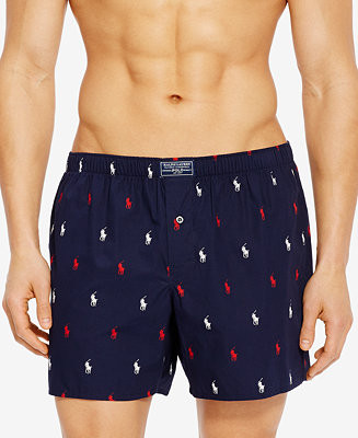 Men's Allover Pony Woven Boxers | Macy's