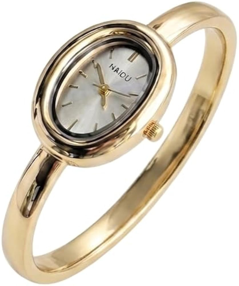 Women's Bangle Bracelet Watch, Oval Dial, Roman Numeral, Elegant Style | Amazon (US)