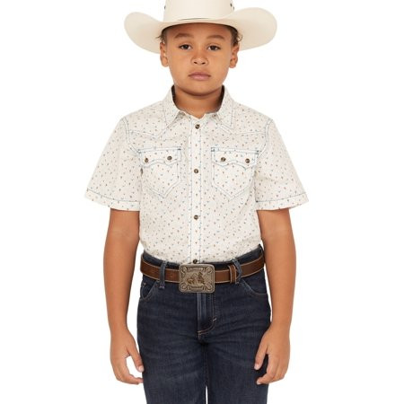 Cody James Boys Bull Cactus Short Sleeve Snap Western Shirt - CBSP23W62-OAT Medium US | Walmart (US)