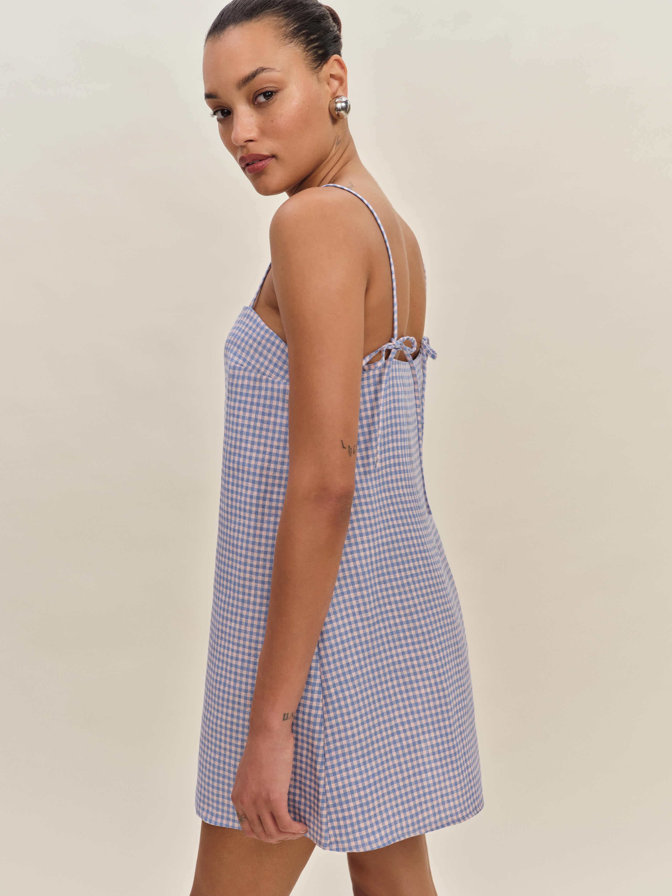 Reformation Aubree Linen Dress Ivory Medium | Reformation (Global)