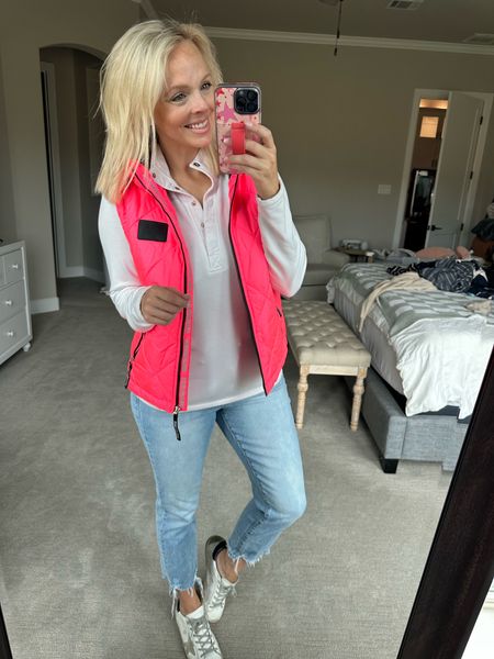 Walmart finds for fall - wearing a small in the pink vest, 6 in the jeans! 

#walmartpartner #walmartfashion @walmartfashion @walmart

#LTKSeasonal #LTKfindsunder50 #LTKstyletip
