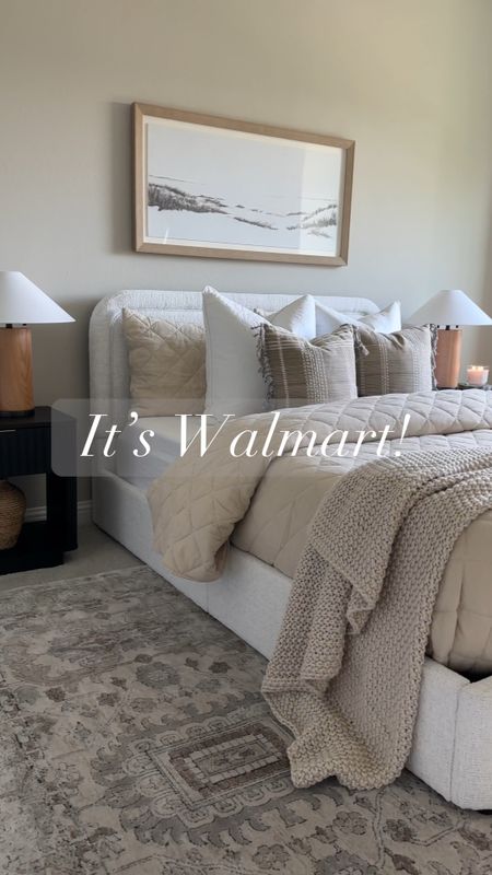 Guest room refresh with most everything from Walmart!! From the gorgeous upholstered bed to the nightstands and sideboard!! And the bedding!! And rug!!! It’s all linked here 

#LTKxWalmart #LTKFindsUnder100 #LTKVideo