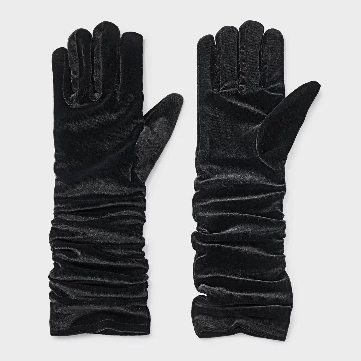 Halloween Long Velvet Gloves - Black | Target