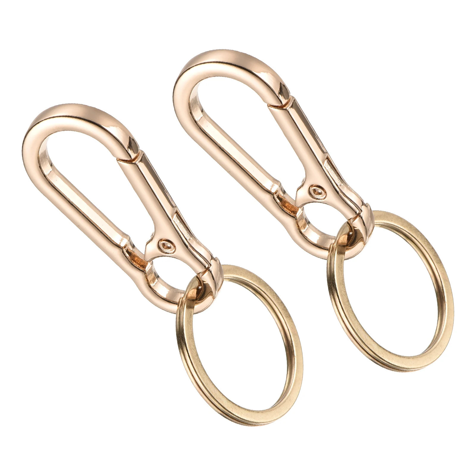 Unique Bargains Metal Keychains Keyring Hook Clip Key Rings Zinc Alloy Key Chain Holder Organizer for Men and Women Home Car Keys (Gold 2pcs) | Lowe's